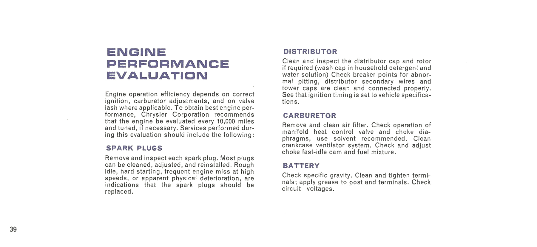 1965 Chrysler Imperial Owners Manual Page 7